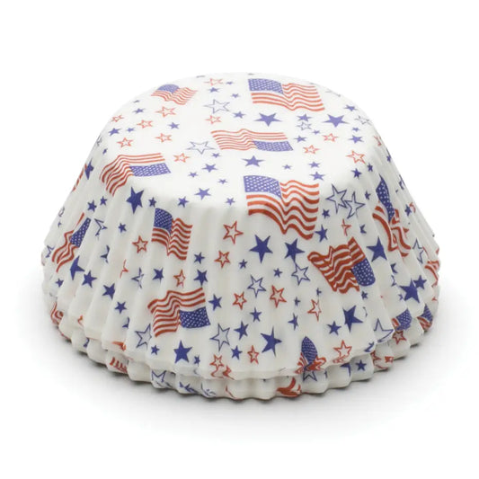 Patriotic Flag Cupcake Liners 50 Count