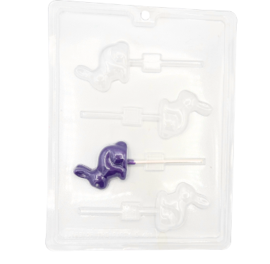 Traditional Easter Bunny Lollipop Mold – 4 Cavity Chocolate & Candy Mold