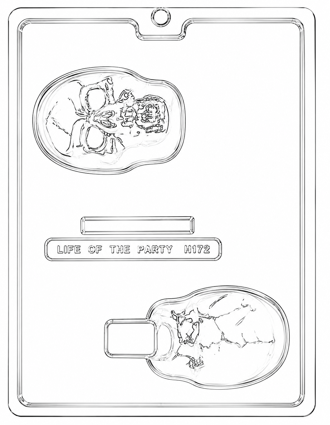 Life of the Party Small 3d Skull