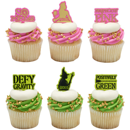 Wicked Cupcake Toppers Elphaba & Glinda 12 Count