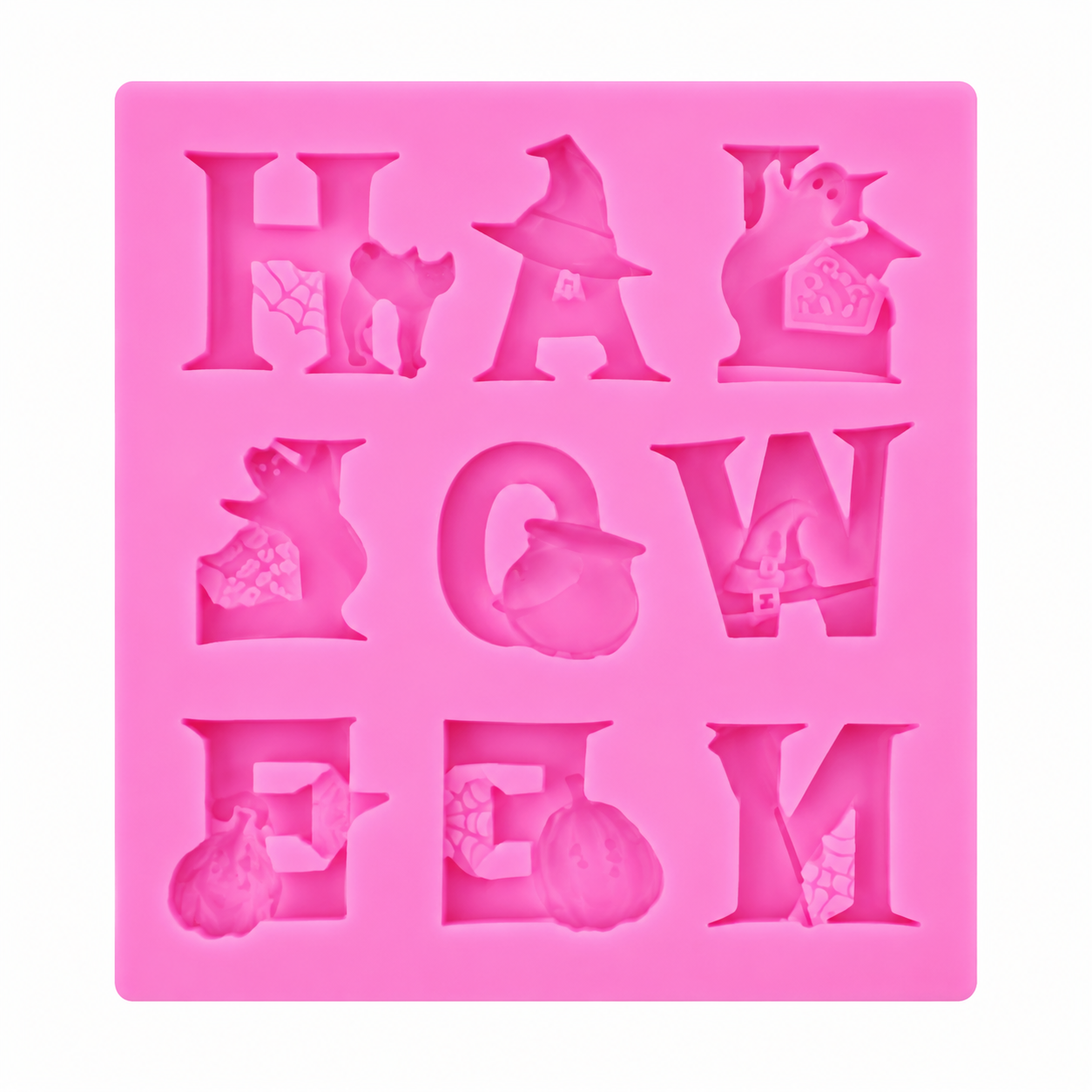 Halloween Letter Fondant Mold - Silicone Alphabet Cake Decorating Mold