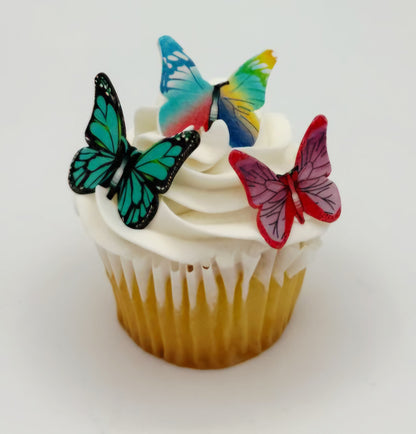 Butterfly Cake Decor Edible Wafer Butterflies 50-Count