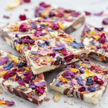 Floral Chocolate Bark DIY Kit with Freeze Dried Edible Flowers