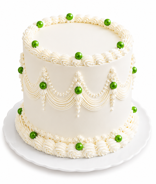 Lime Green Chocolate Candy Pearls with Crispy Shell – Edible Dragées for Cakes & Cupcakes