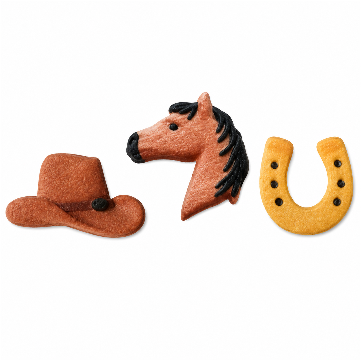 Western Horse + Cowboy Edible Cake Decorations | Royal Icing Cupcake Toppers | 8 Count
