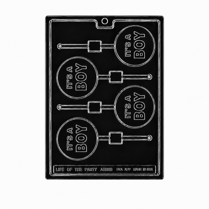 It’s a Boy Lollipop Chocolate Mold – Baby Shower Candy Mold for Favors & Treats