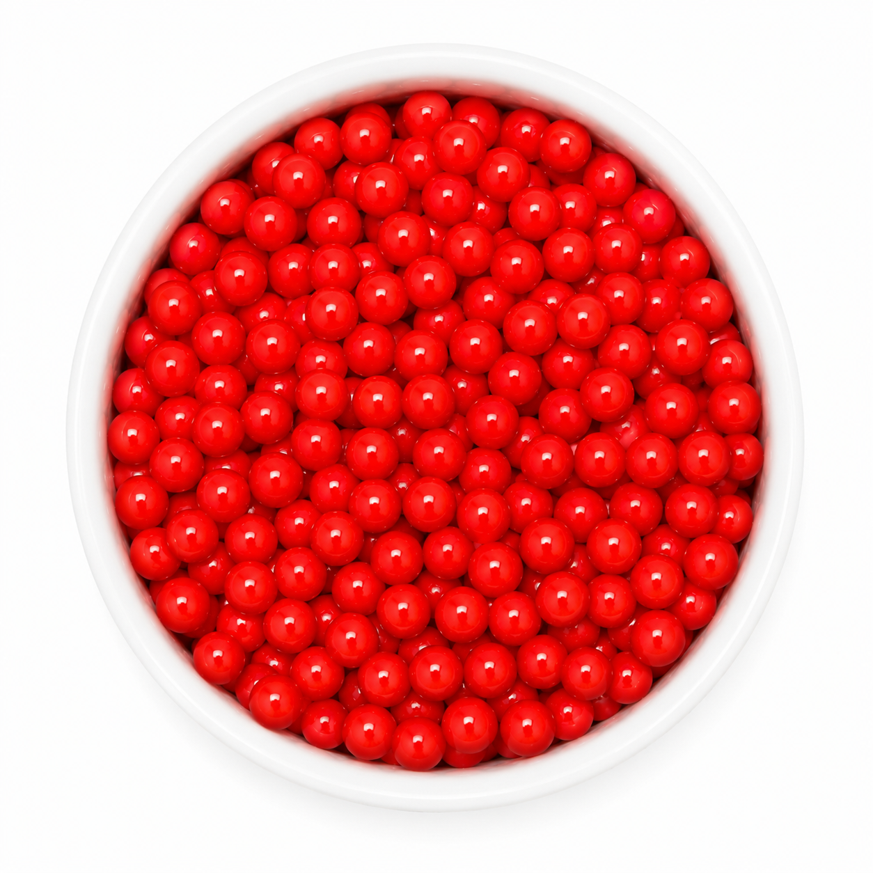Red Sugar Pearls 4mm 2 oz