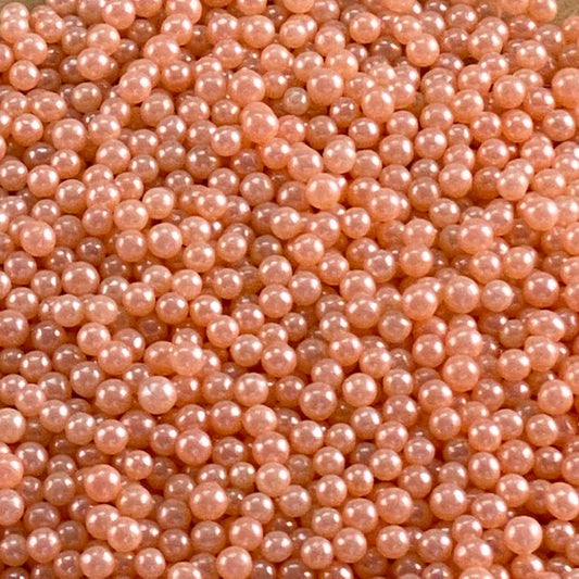 Rose Gold Candy Pearls – Edible Cake Dragees Cake Decorating 4mm, 2 oz