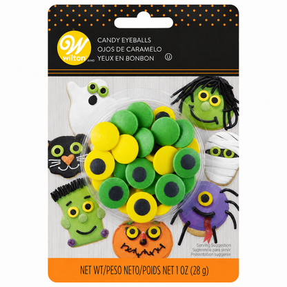 Wilton Green & Yellow Candy Eyeballs 1 Oz
