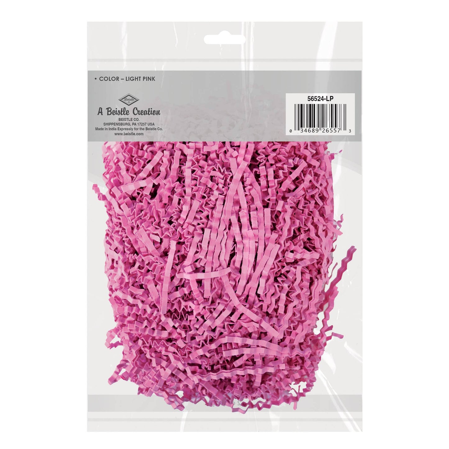 Light Pink Crinkle Paper Shreds 2 oz Bag