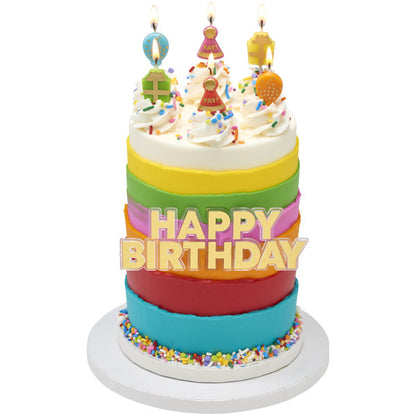 Happy Birthday Gold Glitter Cake Topper