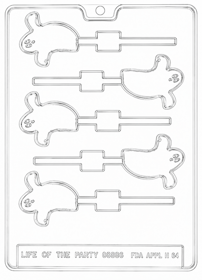Ghost Lollipop Chocolate Mold | Halloween Ghost Candy Mold 5 Cavity