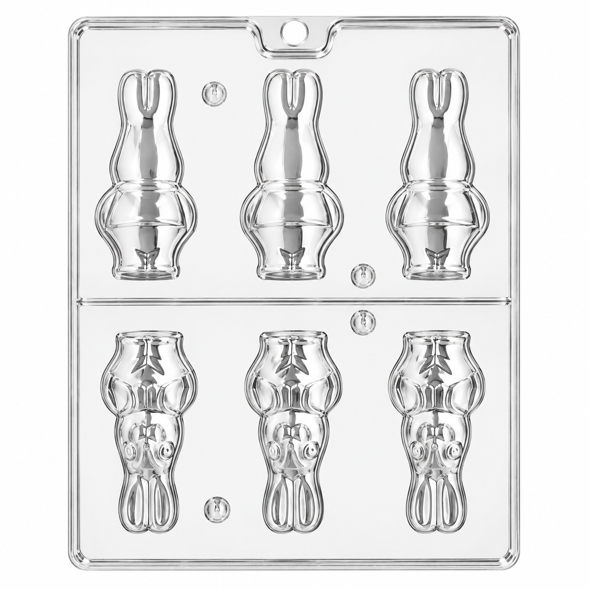 3D Easter Bunny Chocolate Mold – Small Rabbit with Jacket
