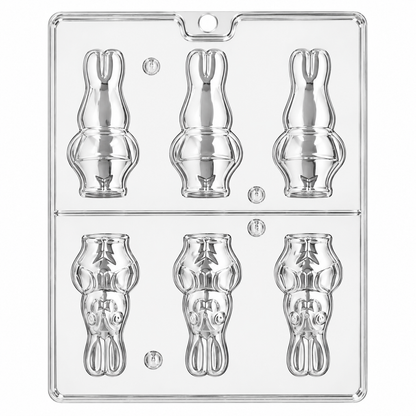 3D Easter Bunny Chocolate Mold – Small Rabbit with Jacket