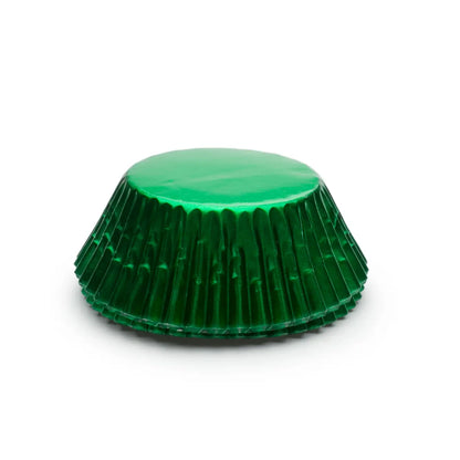 Cupcake Liners Standard Green Foil 32-Count