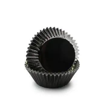 Cupcake Liners Standard Black Foil 32-Count
