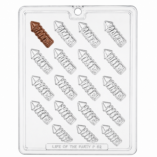 Fireworks Candy & Chocolate Topper Mold | Mini Rocket Candy Decorations Mold