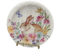 Fresh Floral Easter Round Dessert Plates 7in 12ct