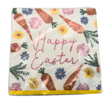 Flowery Happy Easter Luncheon Napkins 24ct