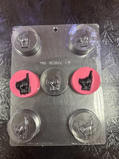 Vintage Black Cat Chocolate Covered Cookie Mold | Retired CK Halloween Mold