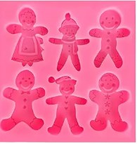 Gingerbread Family Chocolate Silicone Mold – 6 Cavity