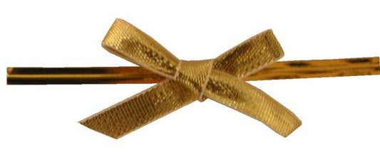 Gold Twist Ties With Bow (12)