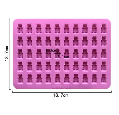 Gummi Bear Silicone Candy Mold 50 Cavity