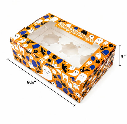 Halloween Cupcake Box  5 Pack 9x6.5x3
