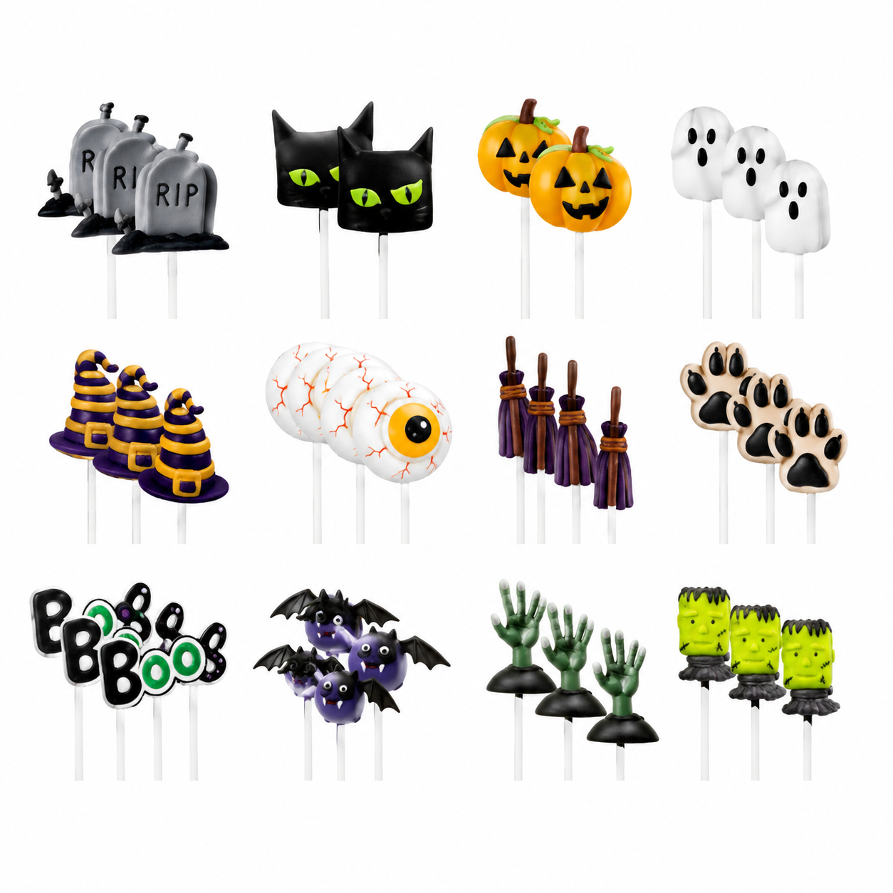 Halloween Assortment Cupcake Toppers 12 Count