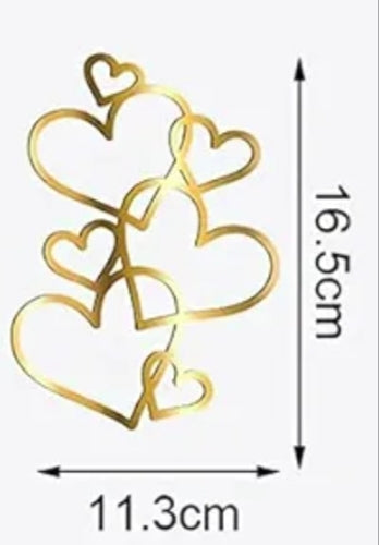Hearts Cake Topper