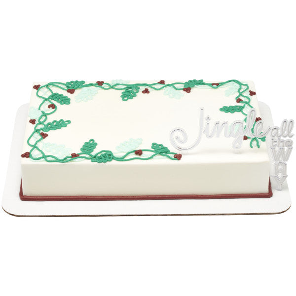 Jingle All The Way Silver Cake Topper