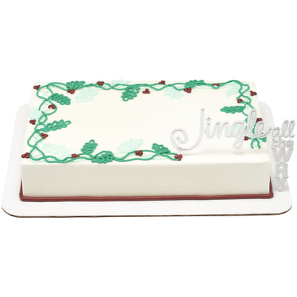 Jingle All The Way Silver Cake Topper