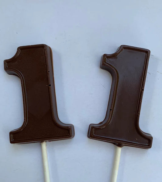 Life of the Party Number One Chocolate Lollipop Mold 3 Cavity