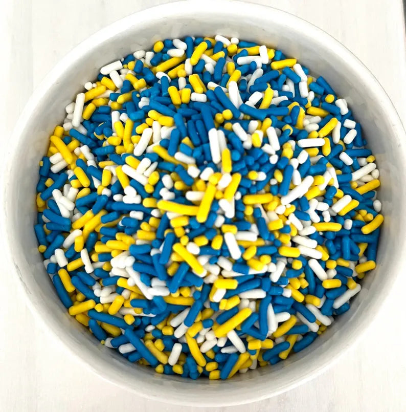 Sprinkles Blue Yellow White