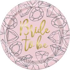 Bride To Be Paper Plates