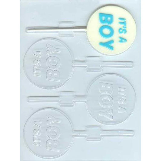 It’s a Boy Lollipop Chocolate Mold – Baby Shower Candy Mold for Favors & Treats