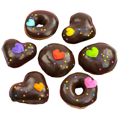 Geometric Heart Sugar Toppers 1 1/4in 6-Count