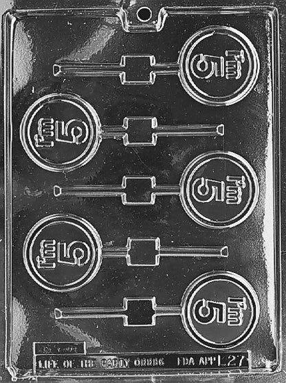 I’m 5 Birthday Chocolate Lollipop Mold – Number 5