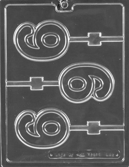 Birthday Number 6 Lollipop Chocolate Candy Mold