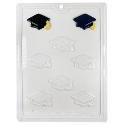 Graduation Cap Chocolate Mold Mini Mortarboard Candy Mold, 8 Cavity