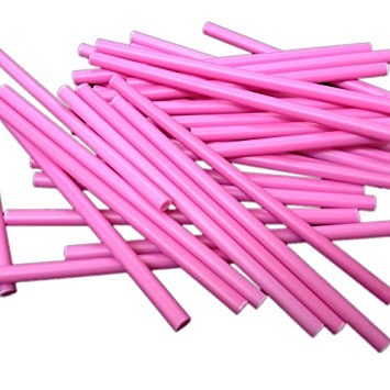 Lollipop Sticks 4 1/2in Pink 50 pkg