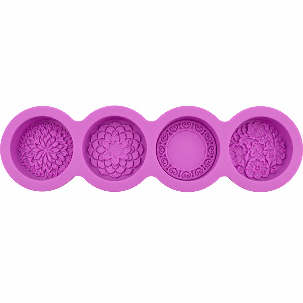 Mandala Round Cake Silicone Mold – 4 Cavity