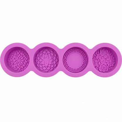 Mandala Round Cake Silicone Mold – 4 Cavity