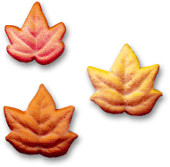 Edible Decoration Fall Leaves 10 Count