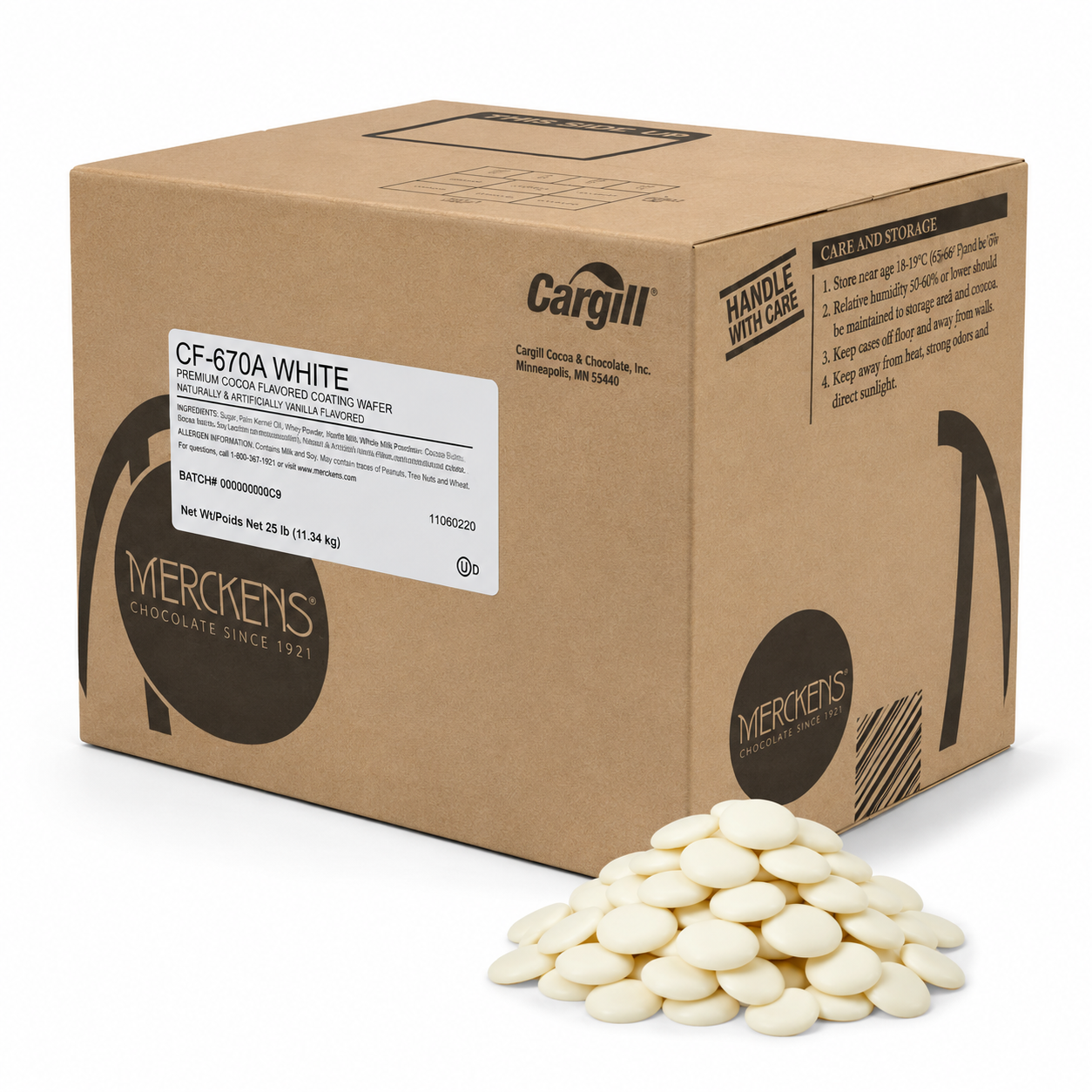 Merckens Chocolate Wafers - White