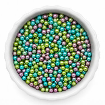Multi-Color Decorative Dragees 3mm - Non-Edible Cake Decorating Pearls, 2 oz