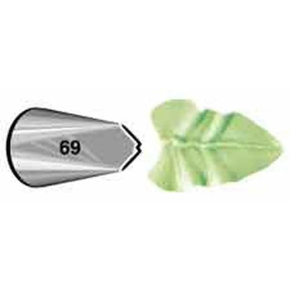 Leaves, Vines & Ruffled Floral Accents Piping Tip - Wilton #69 Leaf - Stainless Steel Cake Decorating Tip
