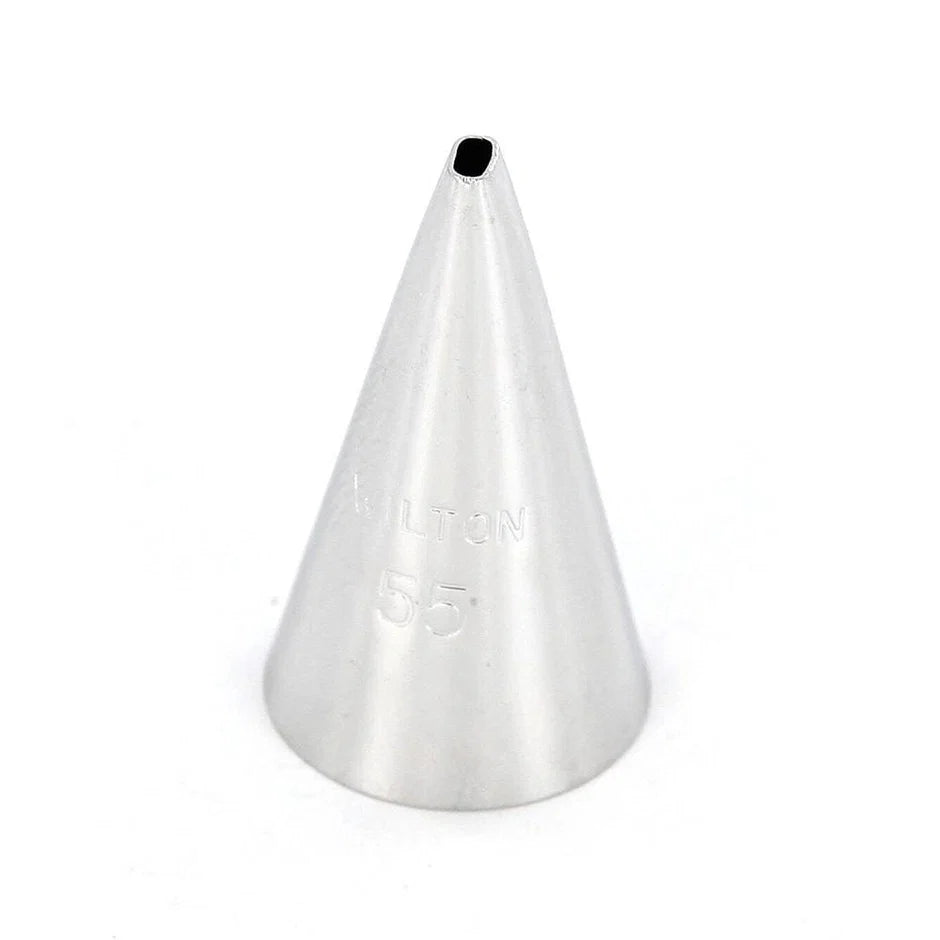 Writing, Outlining & Oval Details Piping Tip - Wilton #55 Oval - Stainless Steel Cake Decorating Tip