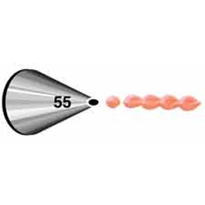Writing, Outlining & Oval Details Piping Tip - Wilton #55 Oval - Stainless Steel Cake Decorating Tip