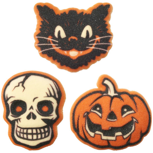 Edible Decorations Vintage Fright Sugars 2in 3-Count